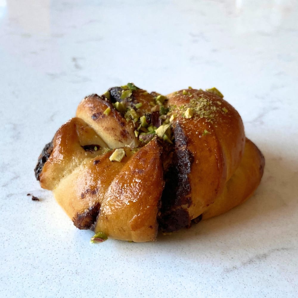 Chocolate & Pistachio Brioche Bun