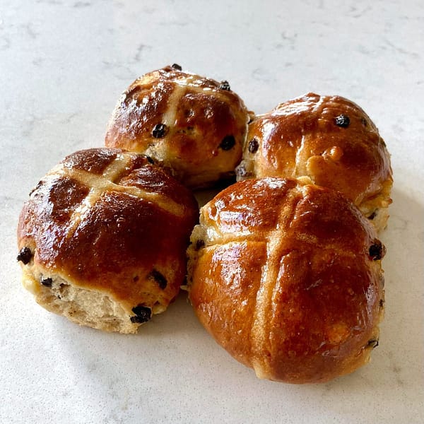 Pack of four Hot Cross Buns