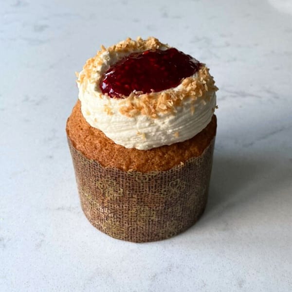 Coconut and raspberry cake
